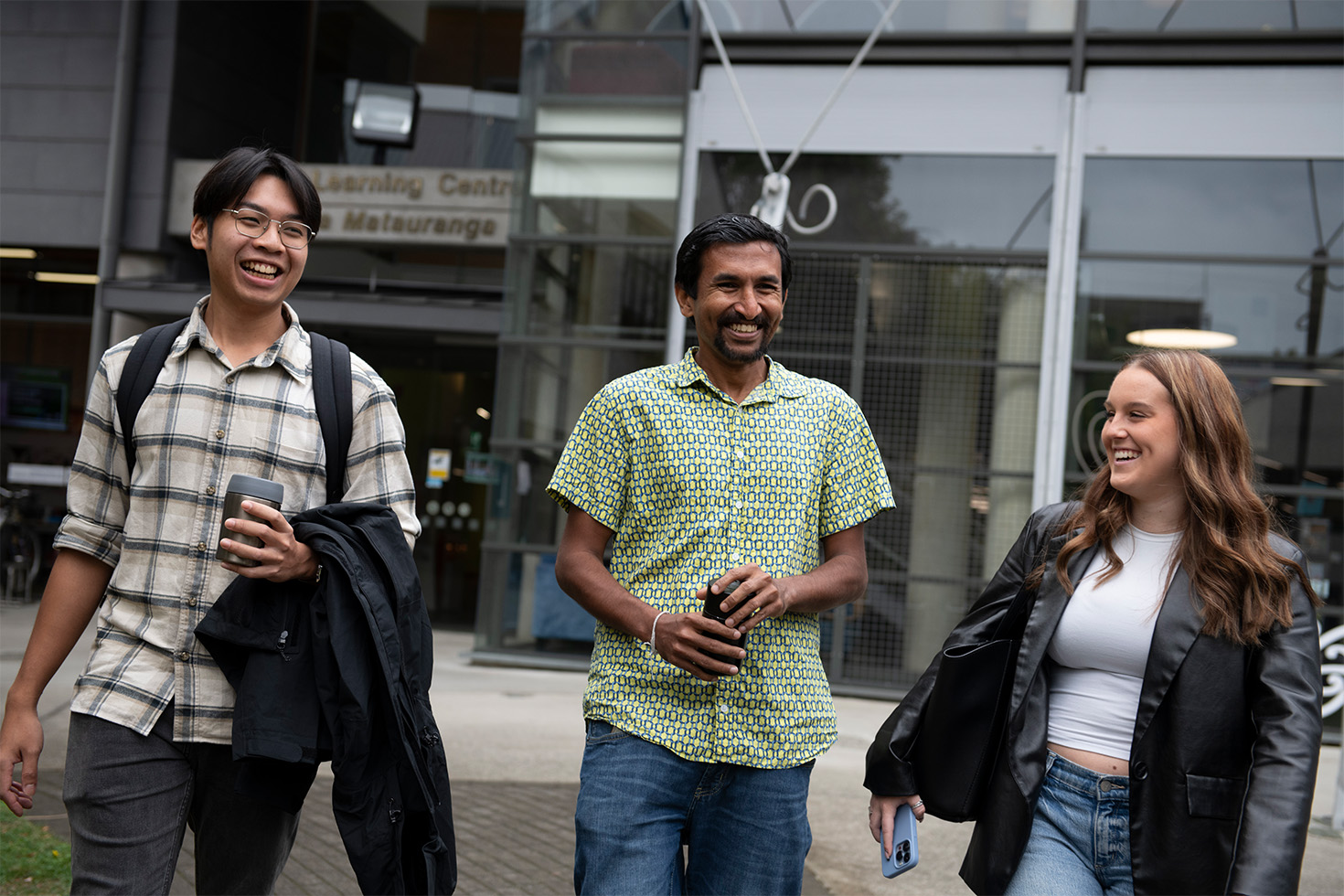 2024 April students outside of library