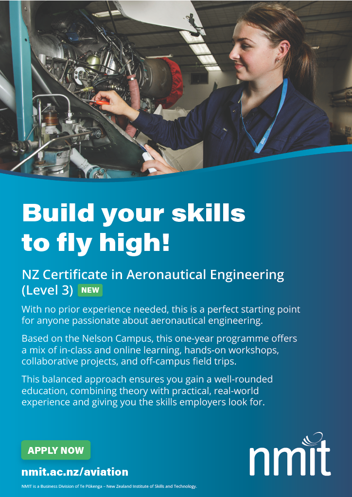 NZ Certificate in Aeronautical Engineering Level 3 A4 Flyer Sept24